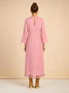 ARIANA DRESS IN RASPBERRY model_back