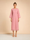 ARIANA DRESS IN RASPBERRY model_front