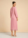 ARIANA DRESS IN RASPBERRY model_over_shoulder