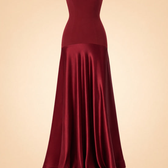 Aura Strapless Satin Gown — ghost front