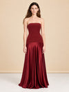 Aura Strapless Satin Gown — model front