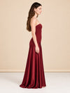 Aura Strapless Satin Gown — model side