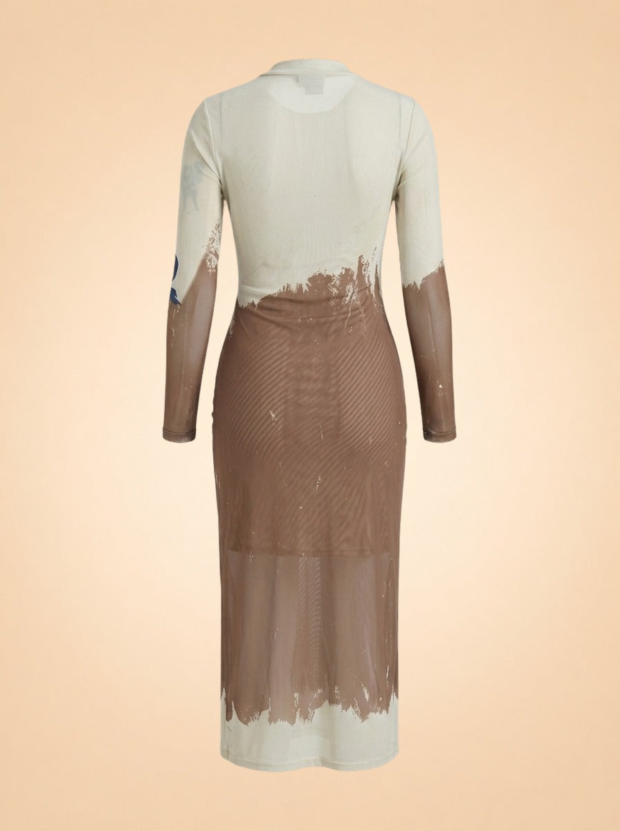 Auren Midi Dress - Bold Sella by Cleo Bella — back detail