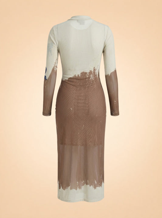 Auren Midi Dress - Bold Sella by Cleo Bella — back detail