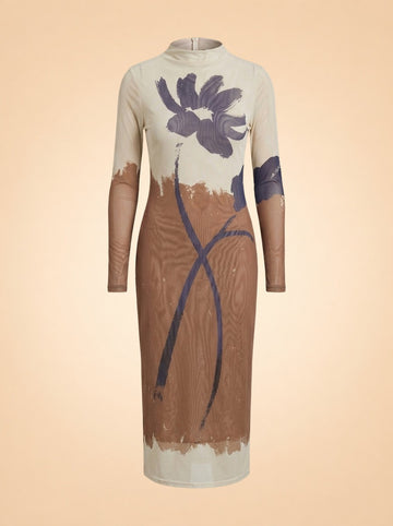 Auren Midi Dress - Bold Sella by Cleo Bella — front detail
