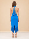 Margarita Fringe Halter Midi Dress — model back
