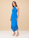 Margarita Fringe Halter Midi Dress — model front 3