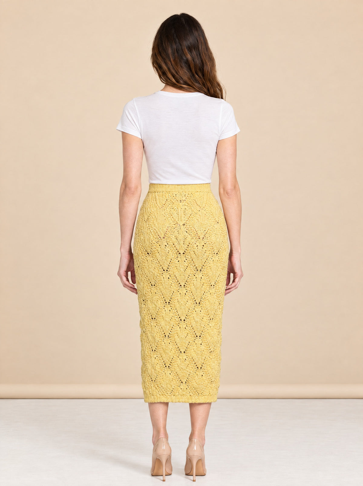 Beck Knit Skirt model_back