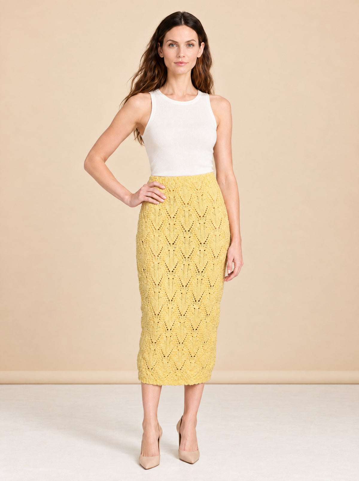 Beck Knit Skirt model_front_3