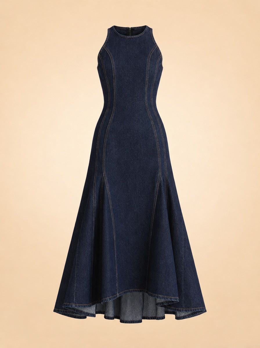 ANNA QUAN Bianca Dress Indigo Denim 8 AU ghost_front