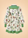 Birdie Belted Linen Mini Shirt Dress — ghost back