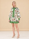 Birdie Belted Linen Mini Shirt Dress — model front 3