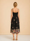 Black floral dress model_back