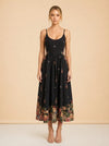Black floral dress model_front