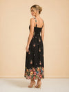 Black floral dress model_over_shoulder