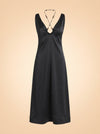 Black Halter Dress — Ganni