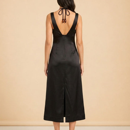 Black Halter Dress — Ganni