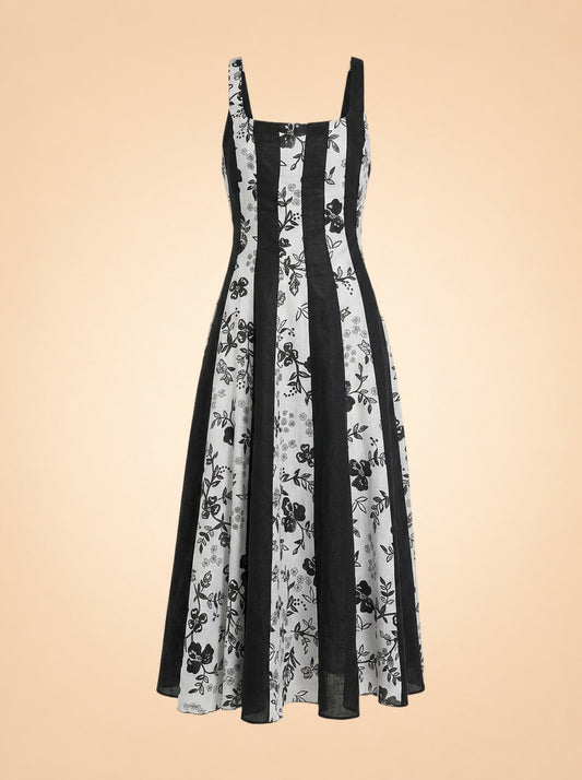 Black Linen Midi
