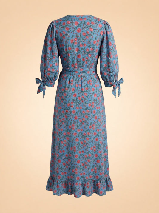Blue and pink dress ghost_back