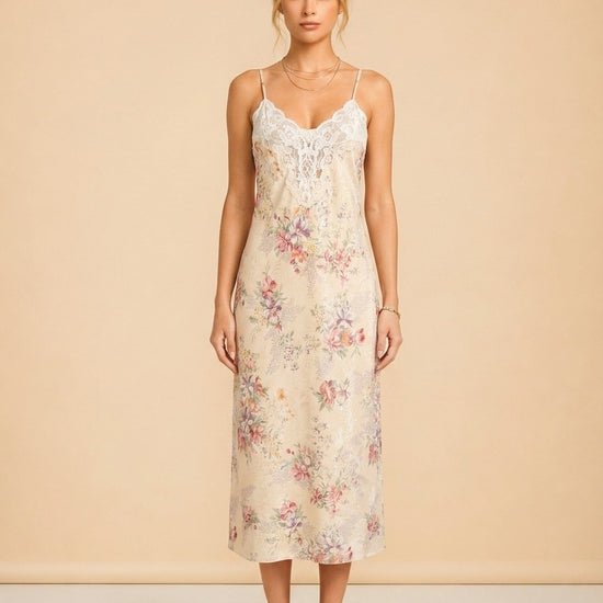 Bridal floral dress model_front
