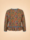 Brown & blue quilted jacket ghost_back