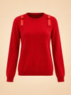 Brushed Cashmere Sweater With Shoulder Bows ghost_front