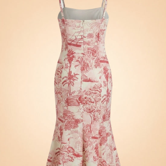 Calista Sleeveless Toile Print Midi Dress ghost_back