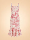 Calista Sleeveless Toile Print Midi Dress ghost_front