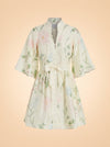 Mestiza New York Carmen Floral-Print Bow Mini Dress (cream/hummingbird) — front