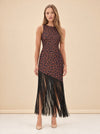 Casablanca Crepe Fringe Dress model_front