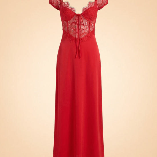 Casey Lace-Inset Midi Dress ghost_front