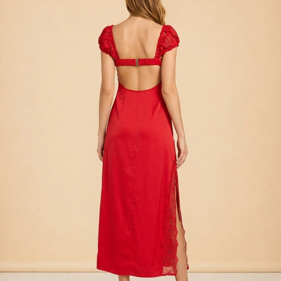 Casey Lace-Inset Midi Dress model_back