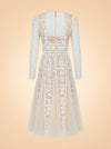 Bronx & Banco Casey Lace Long-Sleeve Mini Dress (white) — back