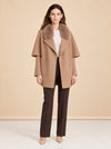Cashmere Wool Jacket with Fox Fur model_front