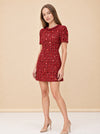Cherry Tweed Shift Dress model_front_3