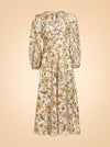 Chintz Floral Linen Midi-Dress ghost_front