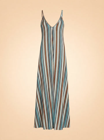 Clara Striped Sleeveless Maxi Dress