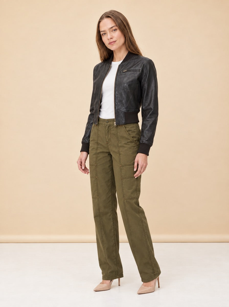Collins Stonewash Leather Bomber model_front_3