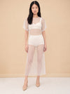 Wraith Beaded Tulle Midi Dress — model front