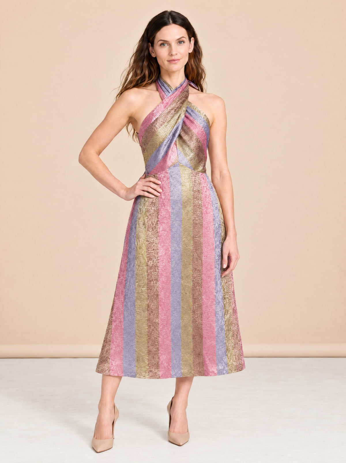 Copacabana Halter Midi Dress model_front_3