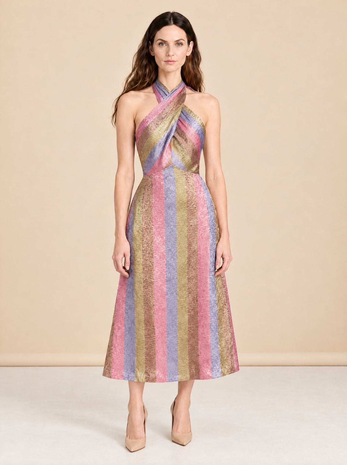 Copacabana Halter Midi Dress model_front