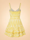 Charo Ruiz Ibiza Cordoba Short Dress (Solar Yellow eyelet) — back