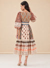 ZIMMERMANN Crochet-Trimmed Patchwork Paisley Linen Midi Dress model_back