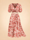Cropped Wink Top & Wonder Printed Midi Skirt ghost_front