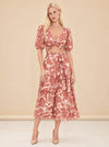 Cropped Wink Top & Wonder Printed Midi Skirt model_front_2