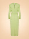 Crystal-Embellished Cutout Ruched Stretch-Jersey Midi Dress