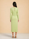Crystal-Embellished Cutout Ruched Stretch-Jersey Midi Dress