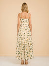 Curandera Lima Ranas Linen Tiered Maxi Dress — Agua by Agua Bendita