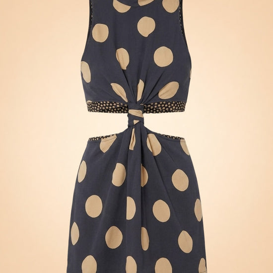 Proenza Schouler Cutout Polka-Dot Crepe Midi Dress — front