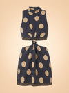 Proenza Schouler Cutout Polka-Dot Crepe Midi Dress — front